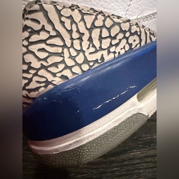 Nike Air Jordan 3 Retro True Blue White Red 2016 Used Men's size 11 - Picture 8 of 12
